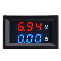Skaitmeninis voltmetras DC 100V 10A voltmetras Ampermetras mėlynas + raudonas LED stiprintuvas Dvigubas skaitmeninis voltmetro matuoklis elektromobilis motociklas