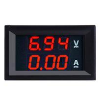 Skaitmeninis voltmetras DC 100V 10A voltmetras Ampermetras mėlynas + raudonas LED stiprintuvas Dvigubas skaitmeninis voltmetro matuoklis elektromobilis motociklas