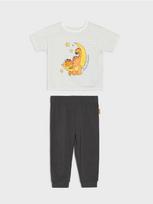 Sinsay - Medvilninė dviejų dalių loose fit pižama Garfield - blyškiai žalia