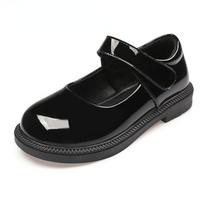 Odiniai batai mergaitėms Natūralios odos juodi princesiški batai Campus Shoes Little Girl Performance Batai 31 black