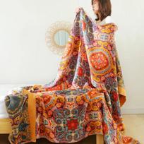 Šiaurietiškas laisvalaikio pledas medvilninė marlė sofos uždangalas vasarinė vėsi antklodė lovoms sofos rankšluostis minkštas boho dekoras lovos užtiesalas 150x200cm beige