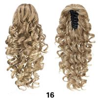 LISI HAIR Sintetinis plaukų priauginimas uodegai su segtuku „Vandens banga“ Didelės bangos Garbanotas Segamas plaukų priauginimas Minkštas plaukų gabalas moterims 40cm brown