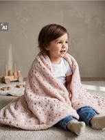 Sinsay - Vaikiškas pledas su blizgančiomis žvaigždėmis - rausva