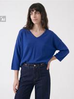 Sinsay - Oversize megztinis su kimono rankovėmis, su vilnos mišiniu - indigo