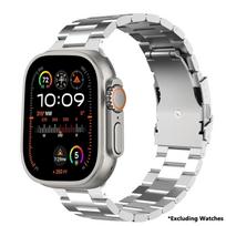 Vyriškas prabangus titano dirželis Apple Watch Ultra 2 1 49mm metalinė apyrankė iWatch serijai 10 9 8 7 6 5 4 3 Se 46mm 45mm 44mm 42mm 41mm 40mm 38mm apyrankė Ultra 2/1 49mm sidabras