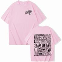 Lana Del Rey Shirt Lana Del Rey Music Shirt Lana Del Rey Merch Gift for Lana Del Rey Fan O-Neck Short Sleeve Shirts S white