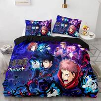 Jujutsu Kaisen patalynės komplektas Viengulis Twin Pilnas Queen King Dydis Anime Patalynės komplektas Suaugusiems Kawaii Vaikų Miegamojo Užvalkalas Ant Antklodės Rinkiniai 3D Spausdinimas 044 70x133cm 2pcs