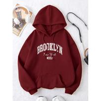 Bruklinas Niujorkas 1898 Miesto raidė Vyrai Moterys Džemperis Madingi Apvalaus kaklo Hoodies Drabužiai Atsitiktiniai Poros Hoody 3XL white