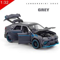 Nauja 1:32 Lamborghini URUS sportinio automobilio modelis, simuliacinis, lieto metalo lydinio, su garsu, šviesa, atitraukiamas, kolekcinis, žaislas vaikams, dovanos pilka
