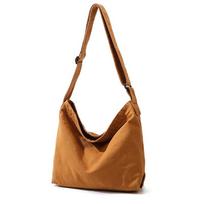 Cotton washed canvas bag Female student class messenger bag Large capacity retro cloth bag Simple shoulder bag ruda