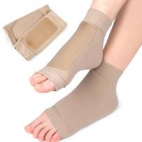 Kojinės nuo įtrūkimų kulnuose vyrams ir moterims Bėgimui Sportui Kvėpuojančios Gelio Įtrūkimus stabdančios Figūriniam čiuožimui Rankogaliai One Size beige