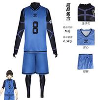 Anime Blue Lock Džersis Futbolo klubas Sportinė apranga Marškinėliai Vyrams Isagi Yoichi Cosplay Kostiumas Chigiri Rensuke Kunigami Bachira Meguru M black