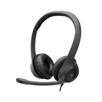 Logitech H390 enterprise grade wired earphones, earphones, USB earphones, head mounted stereo noise cancelling office rožinė