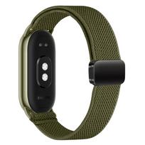 Nylon Loop Strap For Xiaomi Smart Band 10 Watchband Replacement NFC Elastic Wristband for Xiaomi Smart Band 9 8 Correa Bracelet Xiaomi Smart Band 8 žalia