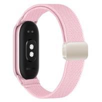 Nylon Loop Strap For Xiaomi Smart Band 10 Watchband Replacement NFC Elastic Wristband for Xiaomi Smart Band 9 8 Correa Bracelet Xiaomi Smart Band 10 rožinė