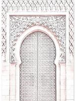 Mečetės Spaudinys Musulmoniška Dekoracija Paveikslas Marokiečių Arkos Durys Drobės Tapyba Islamo Pastatas Hassan Architektūra Sienos Dailė Plakatas 21X30cm No Framed