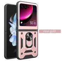 Šarvuotas smūgiams atsparus dėklas Motorola Razr 60 50 40 Ultra Moto Razr+ Plus 2025 2024 2023 Dangtelis su žiediniu laikikliu Coque Fundas For Razr 60 rožinio aukso spalvos