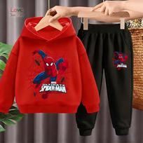 Marvel Vaikams Hoodies+kelnės 2 dalių komplektai Žmogus-voras Su gobtuvu kelnių komplektas Vaikams Cosplay anime Megztinis su gobtuvu Vaikų drabužiai 4-14 m. 120 black