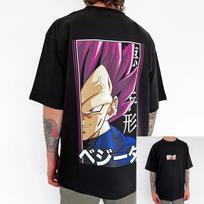 Vasarinis Dragon Ball Vegeta Anime Vyriški Marškinėliai Streetwear Moteriški Trumpomis Rankovėmis T-shirt Japonijos Grafika Spausdintas Laisvalaikio Viršus Y2k Drabužiai 3XL black