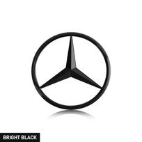 Automobilio lipdukas Mercedes Benz 1 vnt. 70 mm Automobilio variklio ženklelis Lipdukai ant variklio dangčio 3D metalinis emblemos dekoras Lipdukas Mercedes Benz AMG A 70mm black