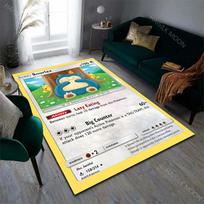1 vnt. mielas P-Pokemon Snorlax kortelių rašto kilimas svetainei, miegamajam, prie lovos grindų kilimėlis, didelio dydžio namų dekoras 50cmx80cm
