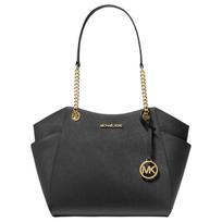 Michael Kors MK Jet Set Travel Grandininis Logotipas Universalus Didelės Talpos Pirkinių Krepšys Moteriški krepšiai Juodas 35T5GTVT3L-BLACK Shopping Bag Set(Basic Set+Shopping Bag) gray