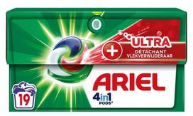 Skalbimo kapsulės Ariel 4in1, dėmių valiklis, 19 vnt.