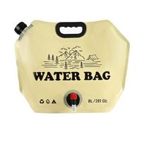 8L Camping Water Storage Bag with Faucet Portable Water Carriers Container Large Capacity Water Bucket Easy to Carry 1 black