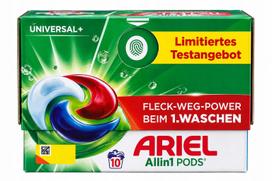 Skalbimo kapsulės Ariel Pods Universal, 10 vnt., Vokietija