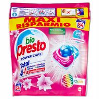 Skalbimo kapsulės spalvotiems drabužiams BIO PRESTO Power Caps, 54 vnt.