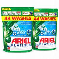 Skalbimo kapsulės ARIEL+Lenor Universal Platinum Cool Cotton, 88 vnt.