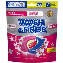 Skalbimo kapsulės UNIVERSAL 4in1 ORCHIDEA WASH&FREE, 17 vnt.