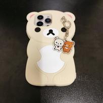 For Samsung Galaxy S25 Ultra S24 S23 Plus S24 Ultra S25Ultra Key Chain Rilakkuma Bear Silicone Soft Cover Case Galaxy S24
