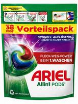 Skalbimo kapsulės ARIEL All in 1 Colour, 38 vnt.
