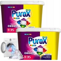 Skalbimo kapsulės spalvotiems drabužiams Purox, 2 x 35 vnt.