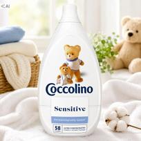Audinių minkštiklis Coccolino Sensitive, 870 ml, jautriai odai, 58 skalbimams