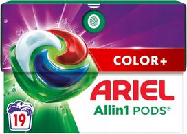 Skalbimo kapsulės ARIEL All in 1 Pods Color, 19 vnt.