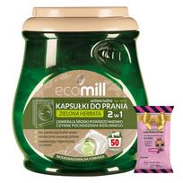 Skalbimo kapsulės Ecomill Universal Green Tea, 50 vnt, 2 pakuotės + dovana