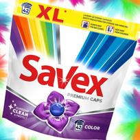 Skalbimo kapsulės spalvotiems audiniams Savex Premium, 42 vnt.
