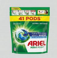 Skalbimo kapsulės Ariel All-in-1 Universal+, 41 vnt.