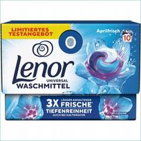 Skalbimo kapsulės Lenor 3in1 Aprilfrisch, 10 vnt., dėžutė