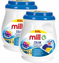 Skalbimo kapsulės spalvotiems drabužiams MILL, 100 vnt., 4 viename