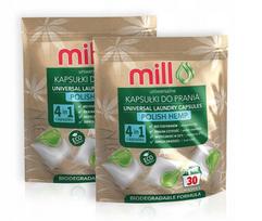 Skalbimo kapsulės ECOMILL, 2 x 30 vnt., su kanapėmis