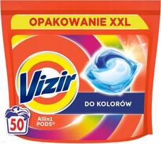 Skalbimo kapsulės Vizir All in 1 spalvotiems drabužiams, 50 vnt.