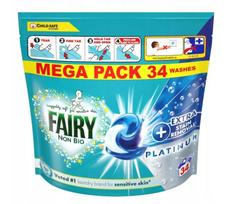 Skalbimo kapsulės Fairy Non Bio Platinum, jautriai odai, 34 vnt.
