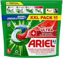 Skalbimo kapsulės Ariel Extra Ultra+ 4in1 spalvotiems drabužiams, XXL, 65 vnt.