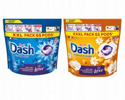 Skalbimo kapsulės LENOR Dash 2in1, Gintaras ir Orchidėja, 2 x 65 vnt.