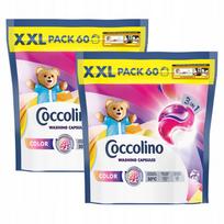 Skalbimo kapsulės spalvotiems audiniams COCCOLINO XXL, 2 x 60 skalbimų