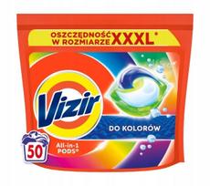Skalbimo kapsulės Vizir All in 1 spalvotiems drabužiams, 50 vnt.