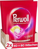 Skalbimo kapsulės spalvotiems drabužiams Perwoll Caps Renew&Care, 2 x 40 vnt.